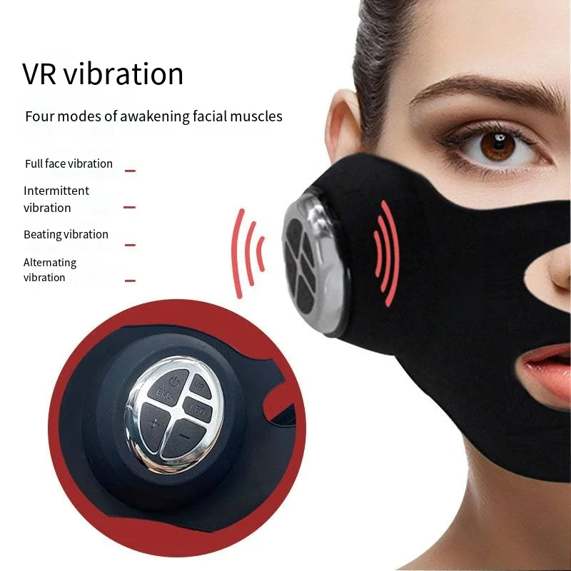 EMS Micro Vibration Current Slimming Facial Lifting and Gripping Chin Electric Mask Anti Wrinkle Facial Massager