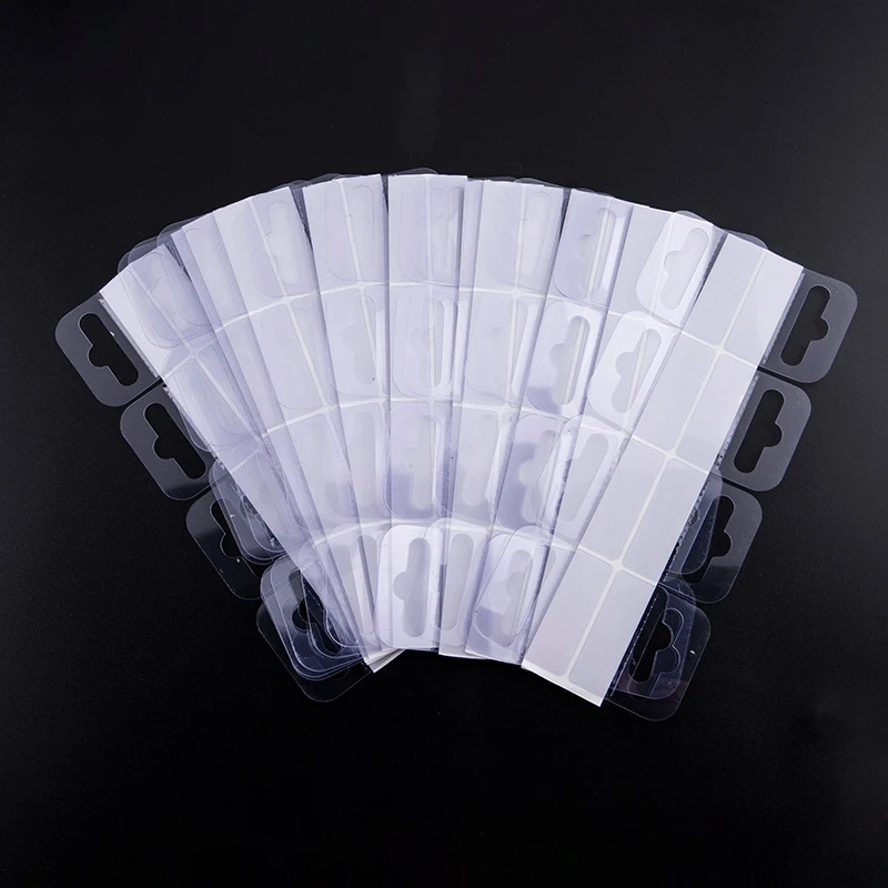 Self Adhesive Hooks 100pcs PVC Slot Hole Hang Tabs
