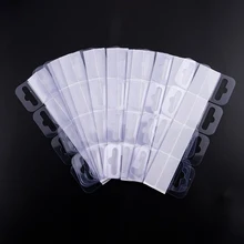 

100pcs PVC Slot Hole Adhesive Hang Tabs Tag Hook Merchandise Package Box Bag Peghooks Display