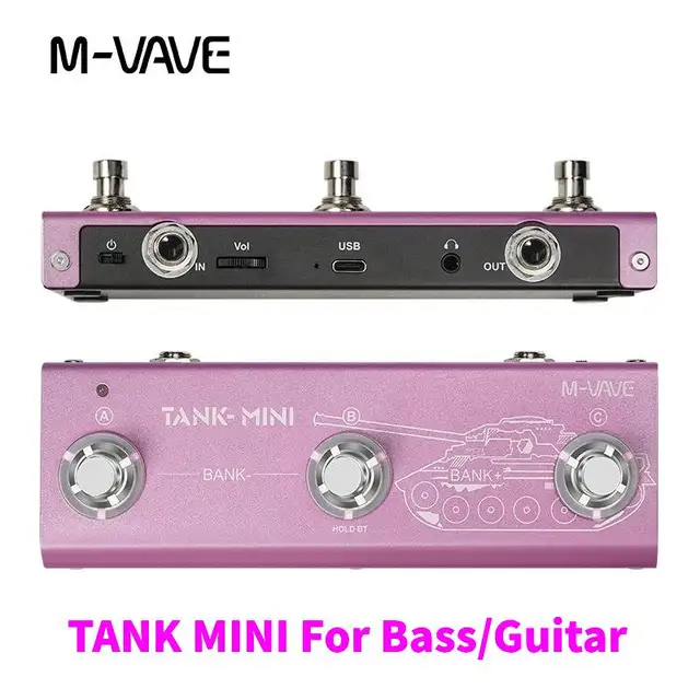M-VAVE Tank-G guitar Multi Effects Pedal 36 Presets 9 Preamp Slot