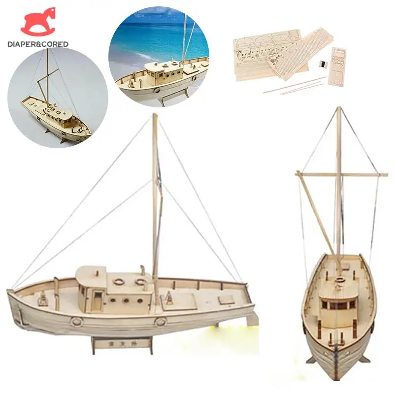 

1/30 Scale Nurkse Assembly Wooden Sailboat DIY Wooden Kit Puzzle Toy Sailing Model Ship Gift For Children And Adult