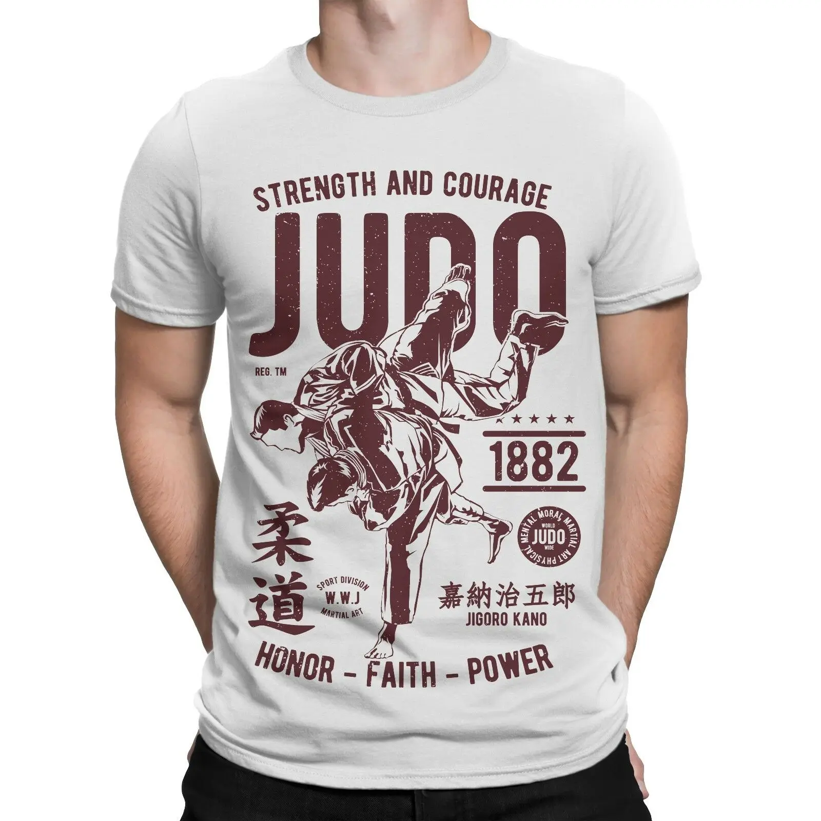 

Judo TShirt Boxer Kampfsport Muay Thai MMA Ringen Klassik Funshirt Boxen Judoka Men's 100% Cotton Casual T-shirt Loose Top S-3XL