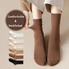 6 Pairs Set Cotton Socks Medium Tube Knitted Loose Long Soft Solid Color Crew Casual Black White Breathable Spring Autumn Sock 1