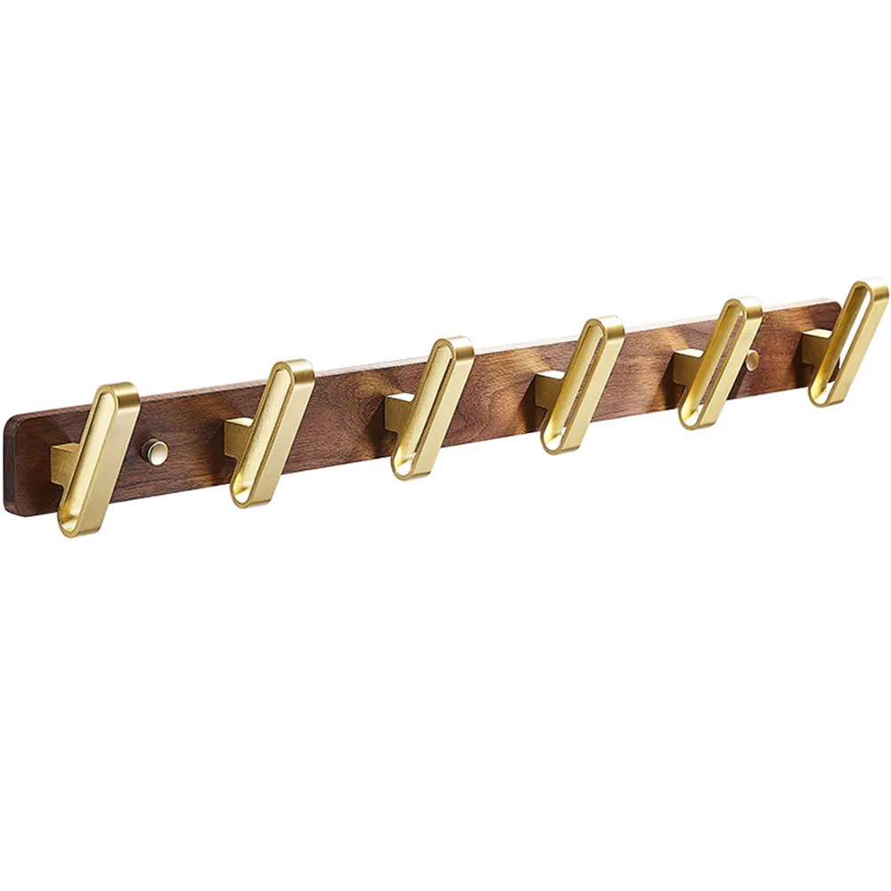 

Bathroom Black Walnut Hook Door Back Wall Hook Nail Free Installation Bearing Force Strong Waterproof Moisture Simple Fashion