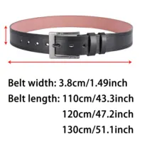 Genuine Leather For Men's High Quality Buckle Jeans Cowskin Casual Belts Business Cowboy Waistband Male Fashion Designer 2024New - Image 3