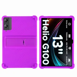 Durable Kids' Shockproof Silicone Tablet Cover with Kickstand for DOOGEE Tab E3 Pro (PURPLE)