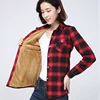 2023 Winter New Plus Thick Women's Warm Plaid Shirt Coat Lady Casual Fleece Velvet Jacket Tops Hot Women Clothes Outerwear 4