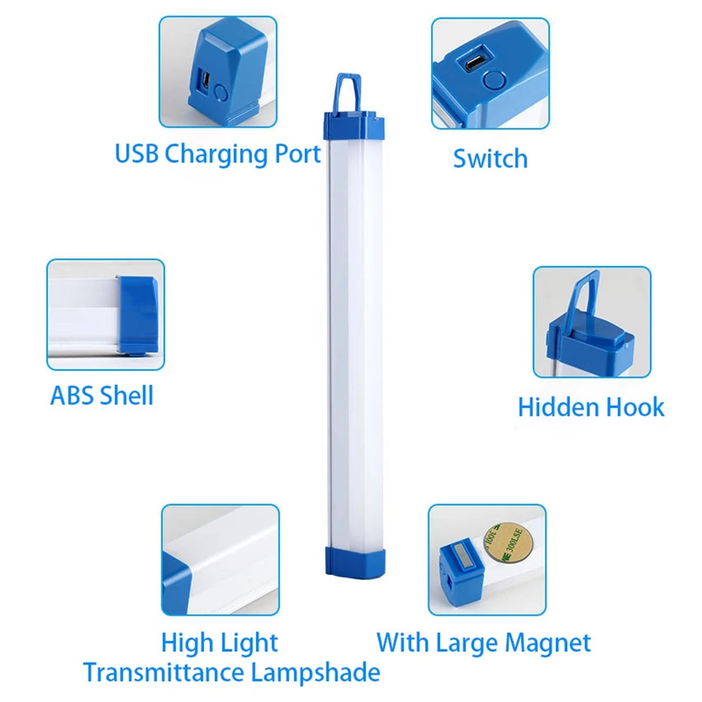 20w/40w/60w Portable Usb Rechargeable Emergency Light Outdoor Lighting Camping Lamp Multi-function LED Night Light 17cm-52cm led flashlight camping lamp led work light camping lights work light