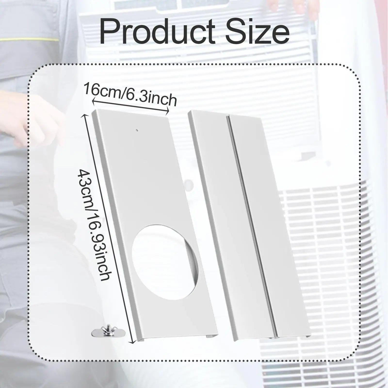 Portable Air Conditioner Window Kit Spare Parts Professional Practical Sturdy Replacement for Exhaust Hose Window Seal Plates
