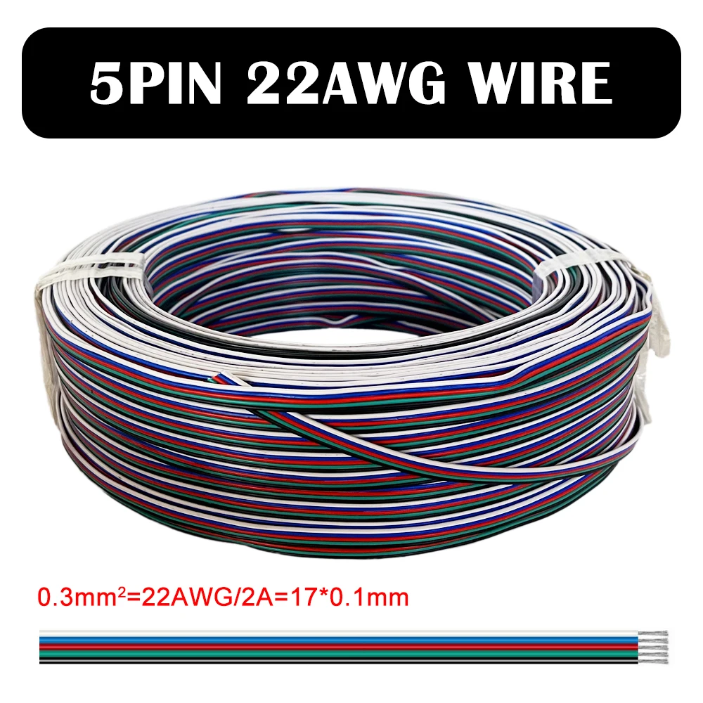 รูปสินค้า สายไฟ LED ขยาย ความยาวหลากหลาย 22AWG สำหรับ LED Strip Light