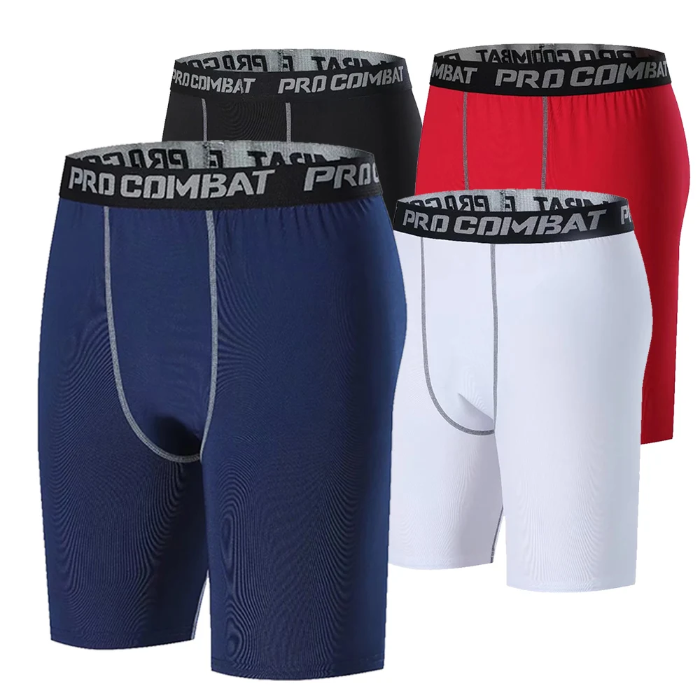 Men Running Marathon Compression Shorts Quick Dry Run Training Fitness Leggings Bodybuilding Tights Sports Men Gym Male