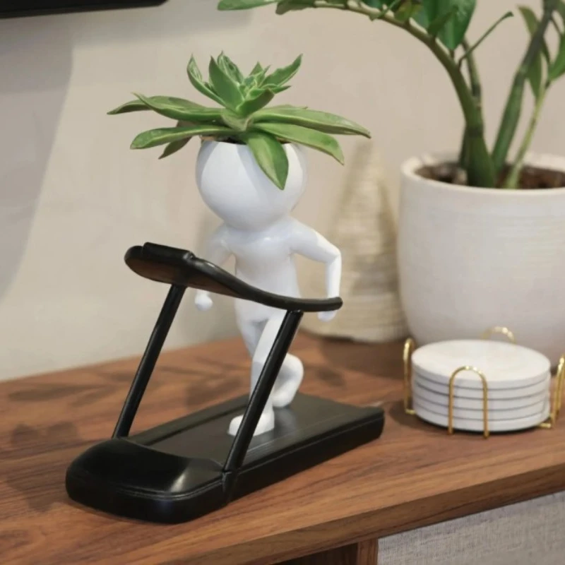 Sportingsuccess Piante In Vaso Fitness Minion Tapis Roulant Resina Artigianale