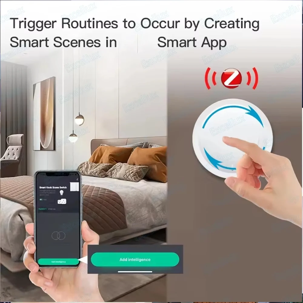 ZigBee 3.0 Smart Knob Switch DIY Wireless Scene Button Rotatable thumbnail 6