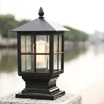 Outdoor Waterproof Post Light Villa Column Lamp Fence Gate Pillar Head LED Lamp For House Gate Patio Garden 2