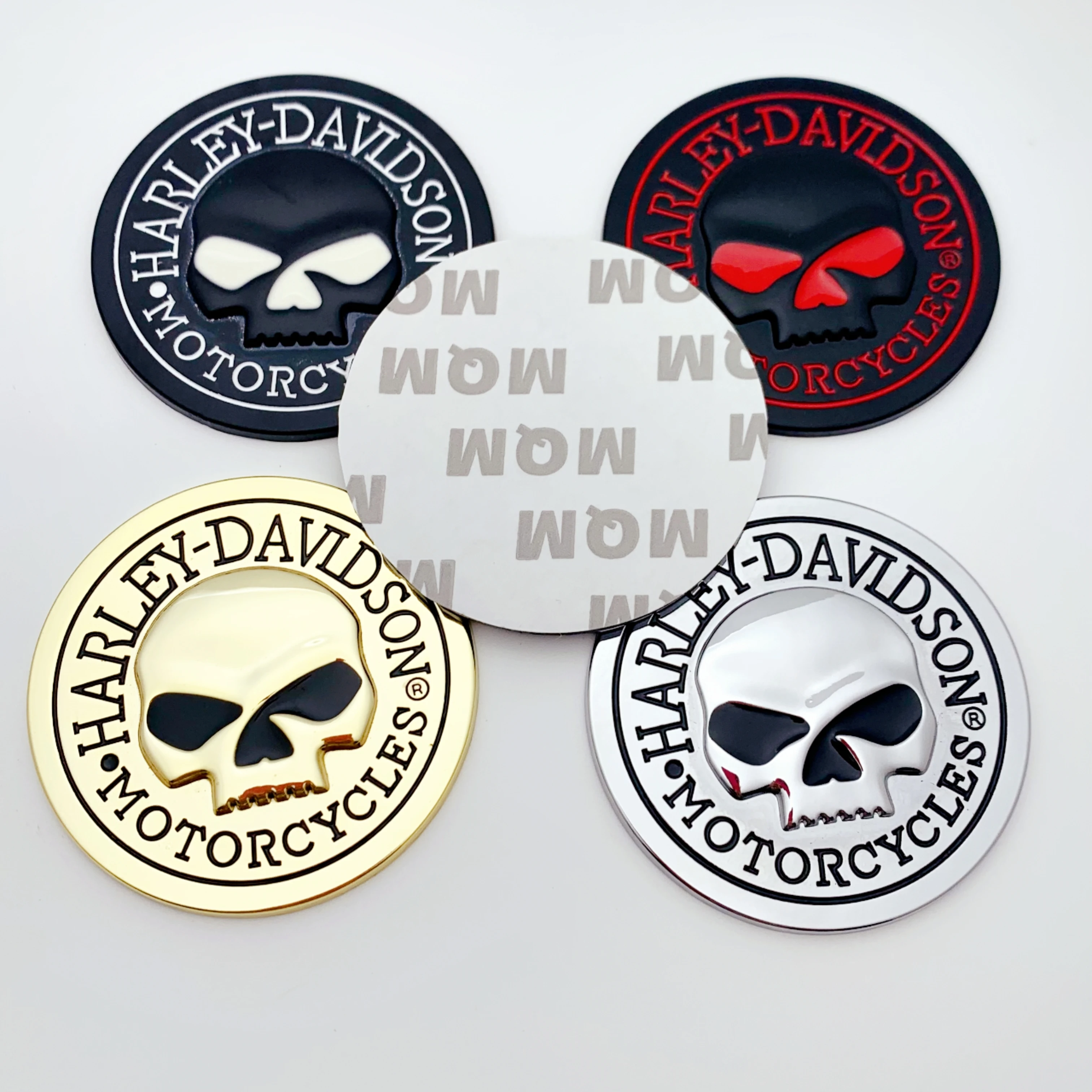 

1pcs 3D Metal Skull Emblem Logo Car Sticker Car Fender Wing Rear Trunk Glass Badge Styling Accessories For Motorcycle Cars Truck