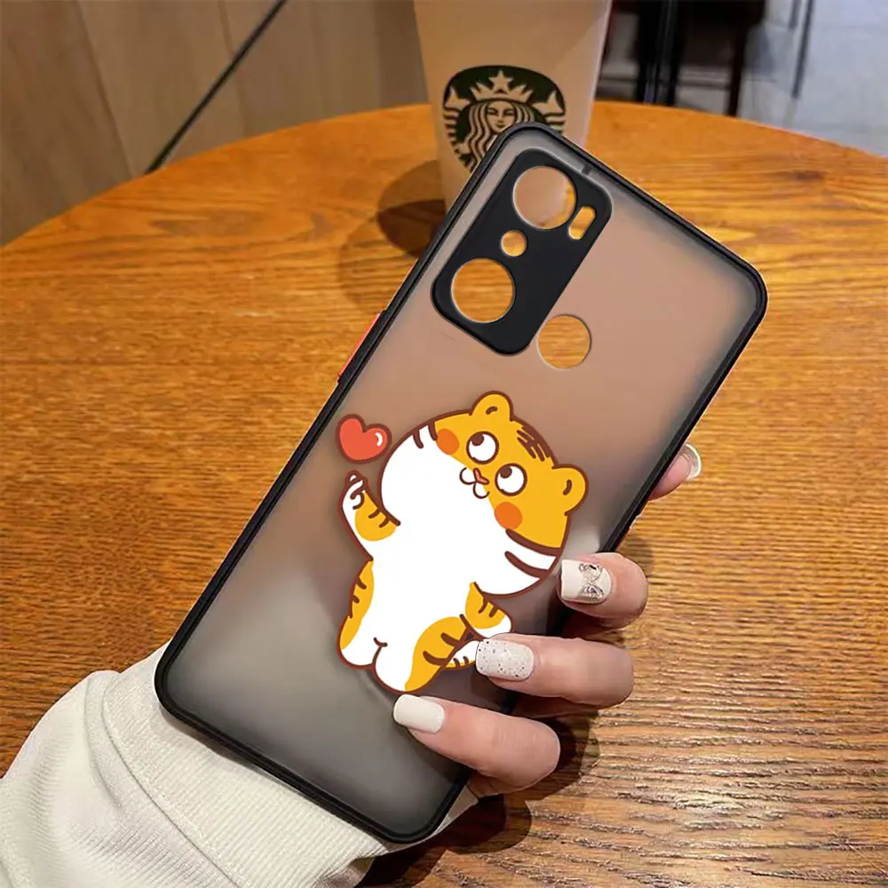 thumbnail image 1 of Matte Case for infinix HOT 20I 12 12I 11 11S 10 10I 10S PLAY 9 Pro POVA 3 CAMON 15 17P Case Funda Coque Shell Cute Little Tiger, 1 of 5