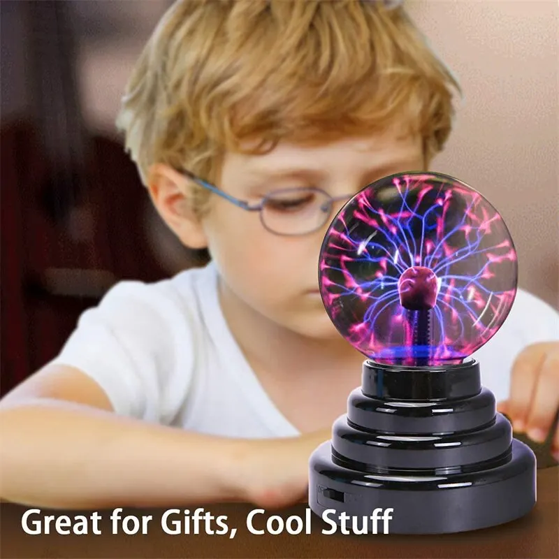 3 Inch Magic Plasma Ball Lamp Touch Sensitive Atmosphere Night Light - Image 6
