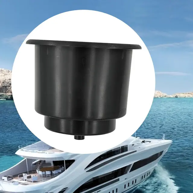 Portavasos Para Barco, Yate O Caravana | Soporte Universal Para Copas Y Botellas | Con Orificio De Drenaje | Color Blanco
