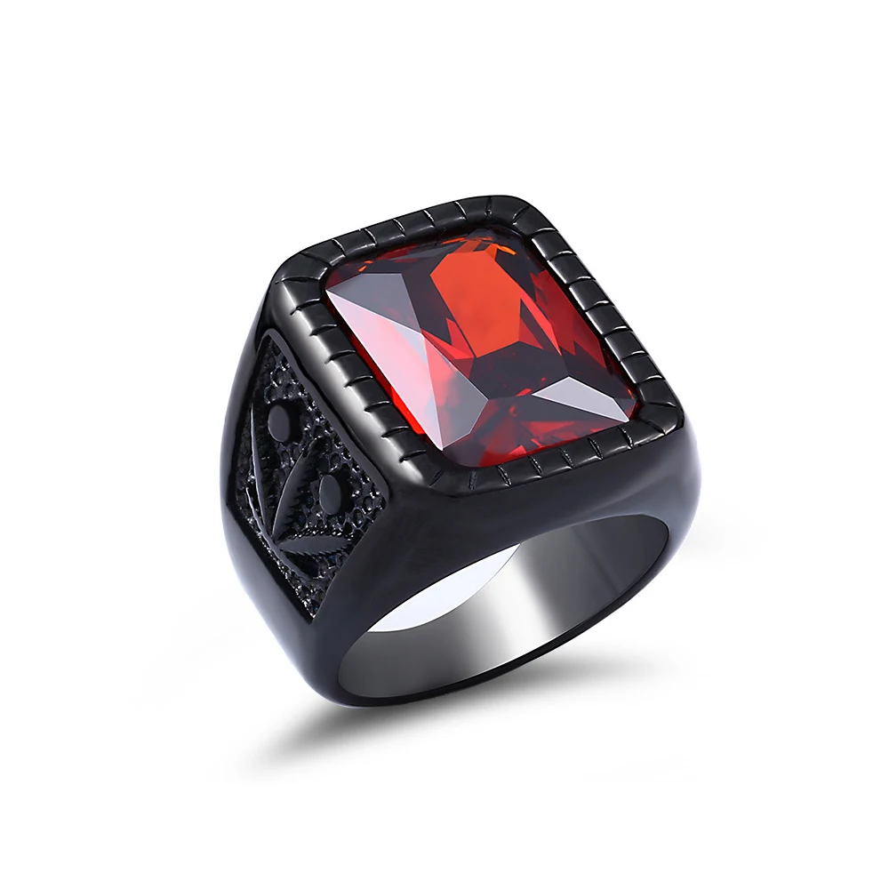 送料関税込【CRAFTD London】Red Stone Band Ring (2色) 国内発 S0c23f0a677124b81949f48a63a7a9