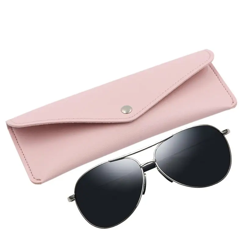 

Leather Pencil Case Slim Portable Stationery Bag Large Capacity Cosmetic Brush Envelope Pencil Bag For Pens Pencils Markers