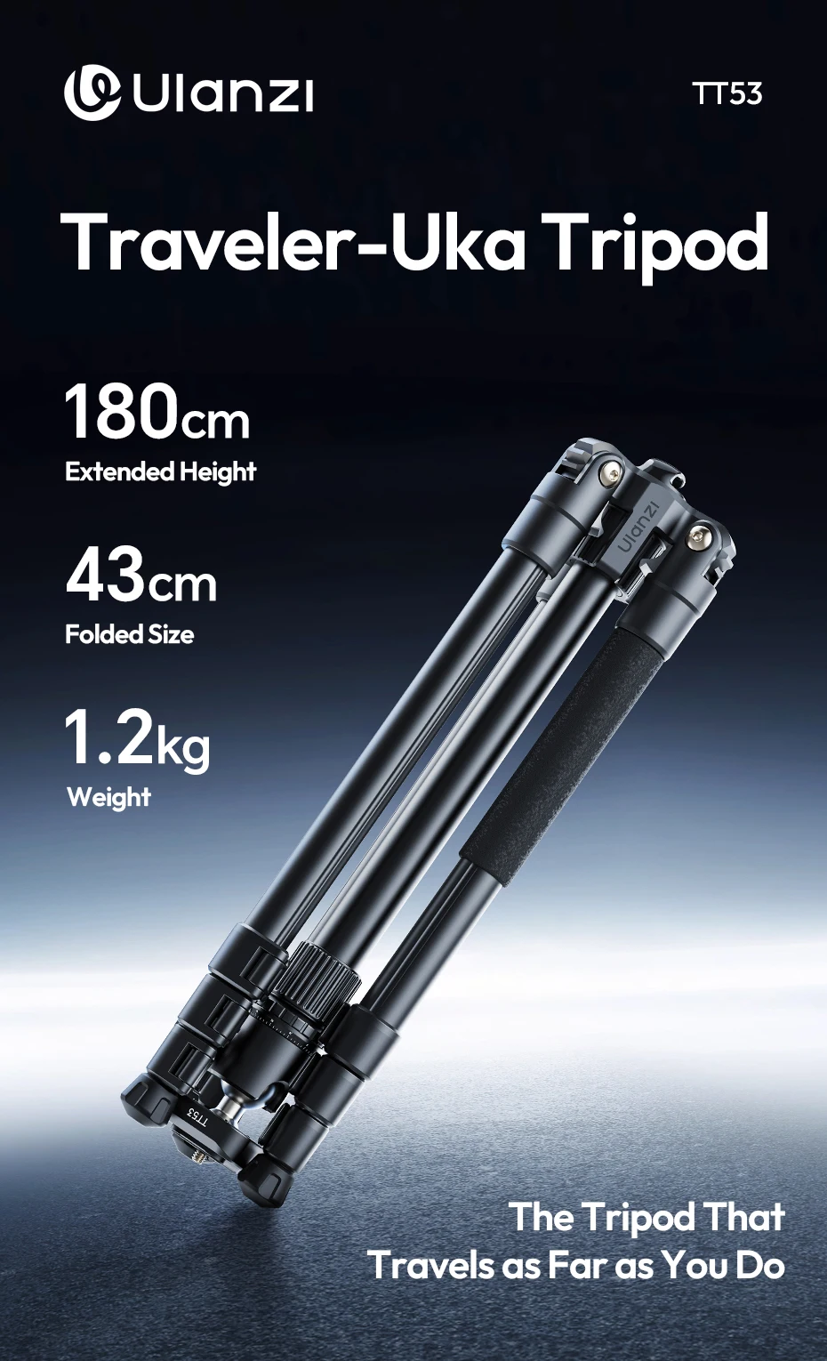 Traveler-Uka Tripod Portable Tripod Selfie Stick for DSLR Camera for Travel Phot