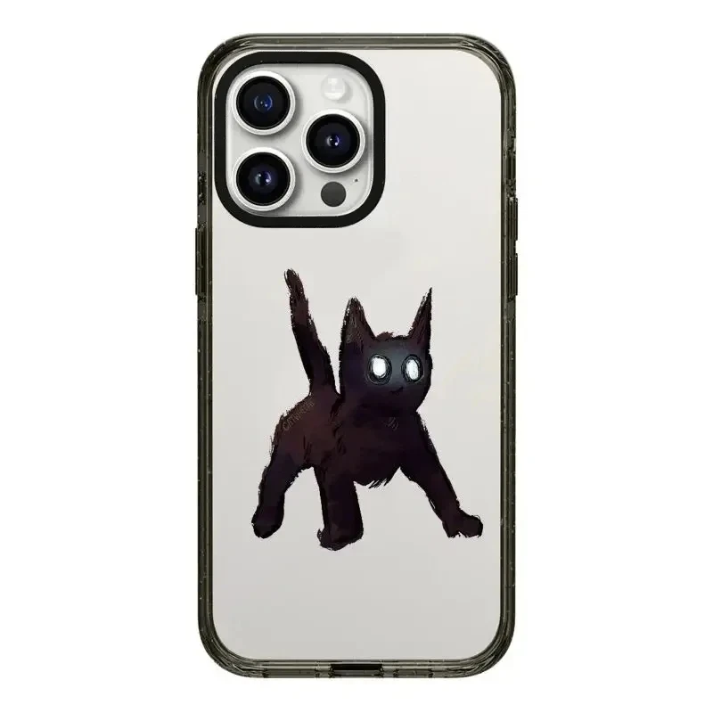 

Cute Cat 2.0 Acrylic Black Border iPhone 11 12 13 15 14 Pro Max Protective Case, Fits iPhone 15 Pro Max