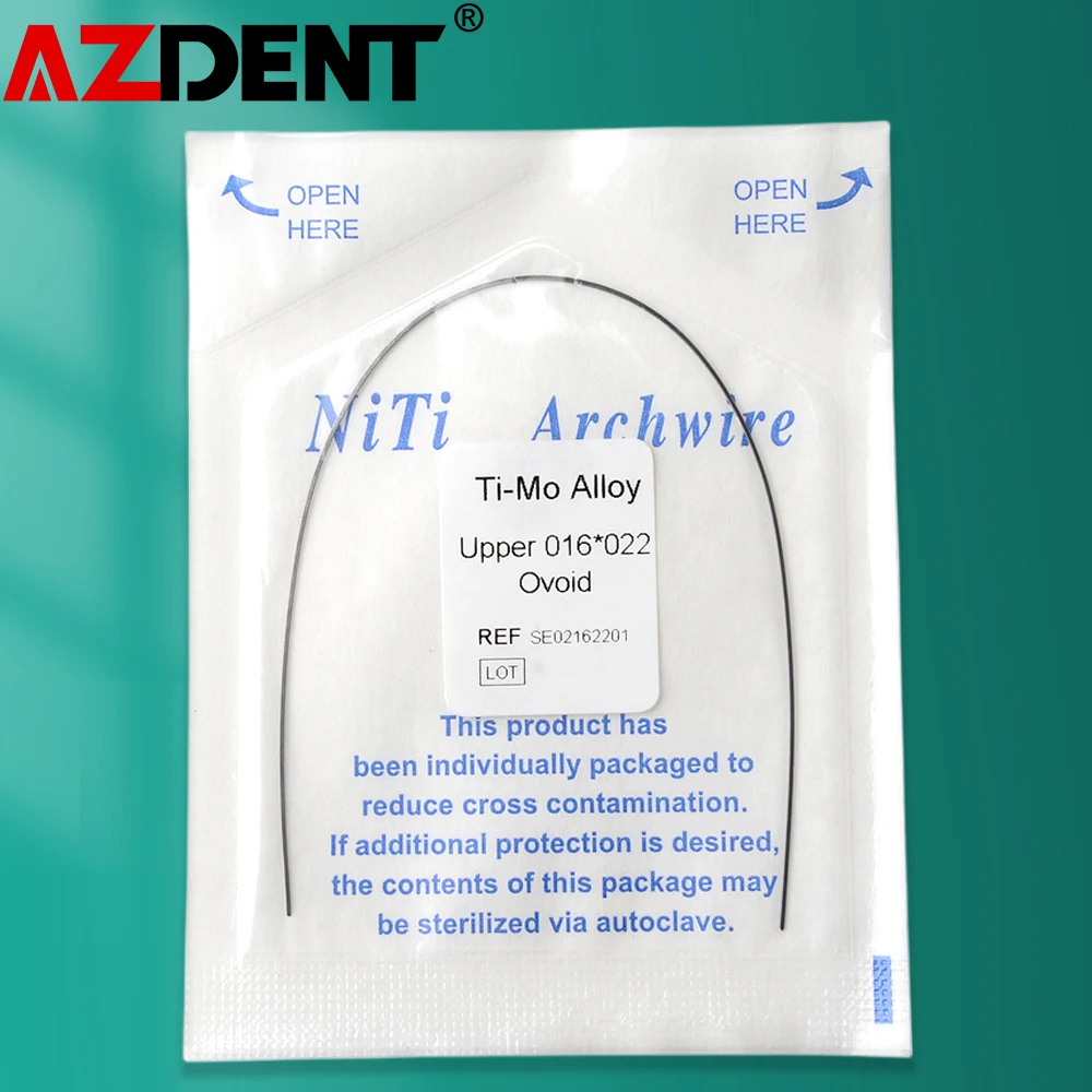 

1PC /Pack Azdent TMA Beta Titanium Molybdenum Alloy Archs Wire Rectangular Ovoid Form Orthodontic Ti-Mo Archwire