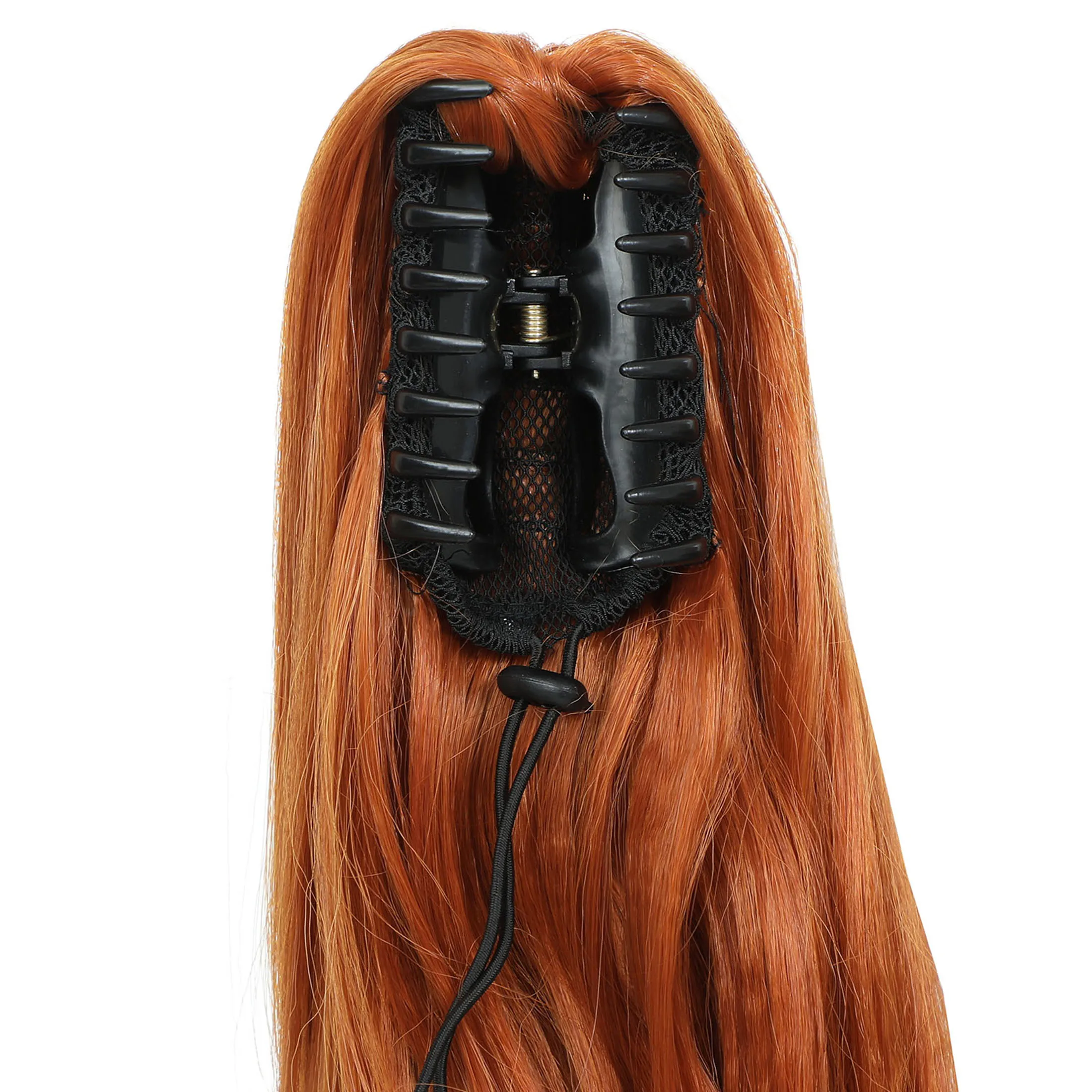20inch Ponytail Extension Claw Curly Wavy Clip in Hairpiece Ponytail Hair Extensions Orange Long Pony Tail Synthetic for Women