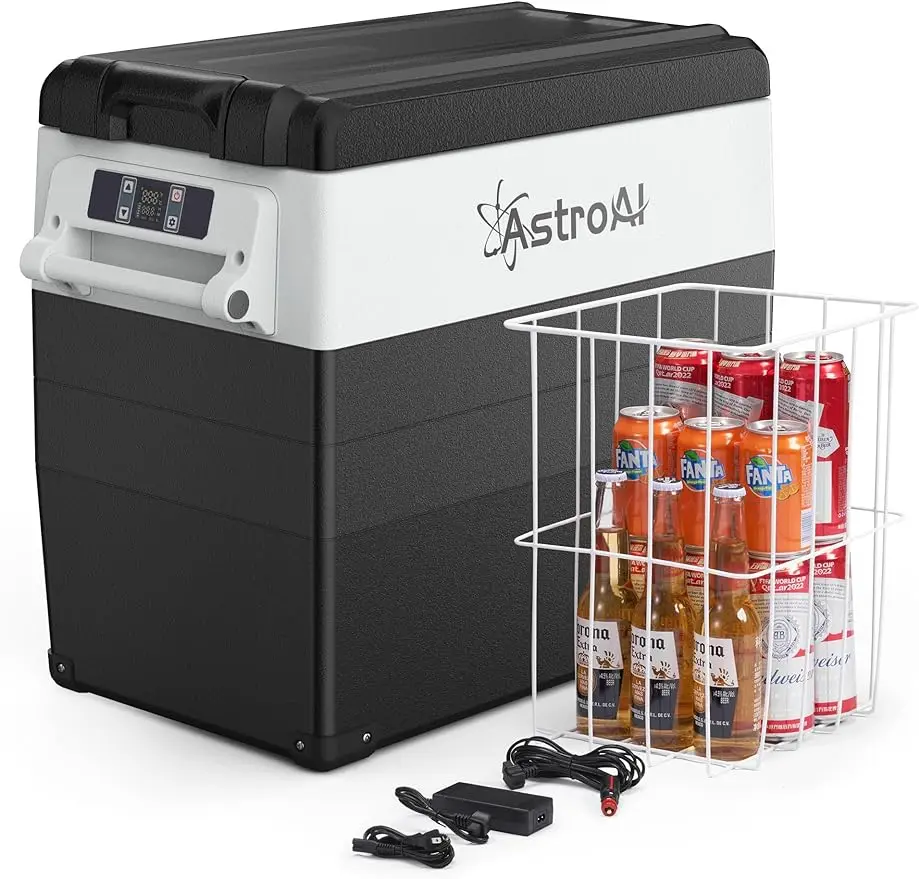 

AstroAI 12 Volt Car Refrigerator, Portable Freezer 12V Fridge 58 Quart (55L) Electric Cooler -4℉~68℉ with 12/24V DC & 110V AC fo