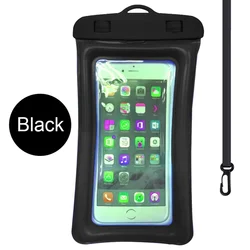 Floating Airbag Waterproof Phone Case - Swim Bag Cover (Black)