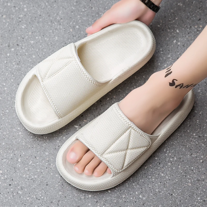 صنادل شاطئ رجالية مانعة للإنزلاق ، شباشب بنعل سميك...