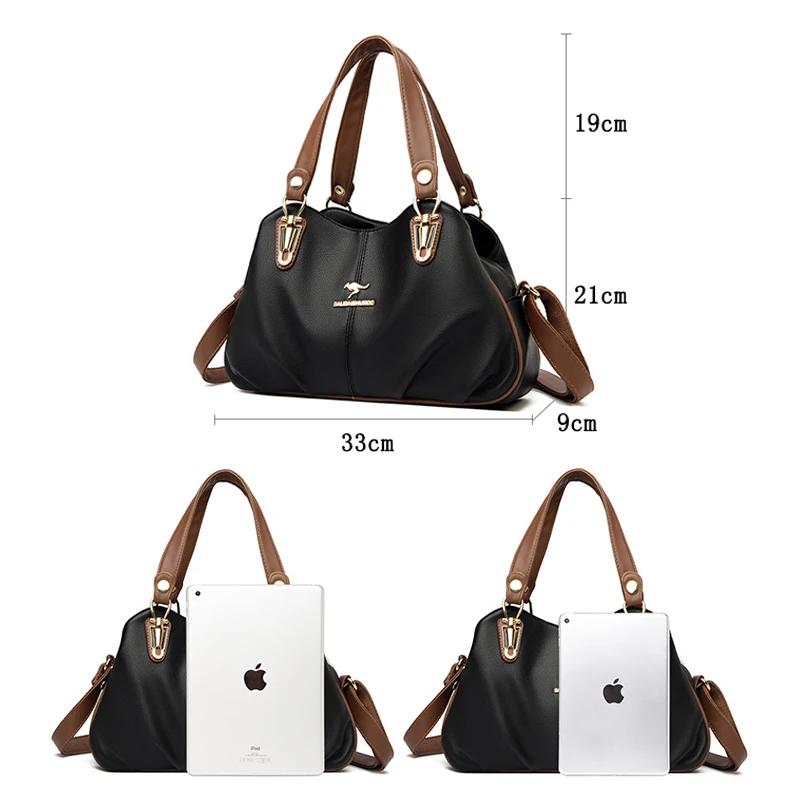 Women Leather Bags Handbags Large Shoulder De  Soft Leather Handbags Women  - Luxury - Aliexpress