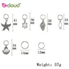 50Pcs Sliver Color Dreadlocks Beads Hair Braid Rings Clips DIY Braiding Metal Cuffs Jewelry Pendants Hair Decoration Accessories 2