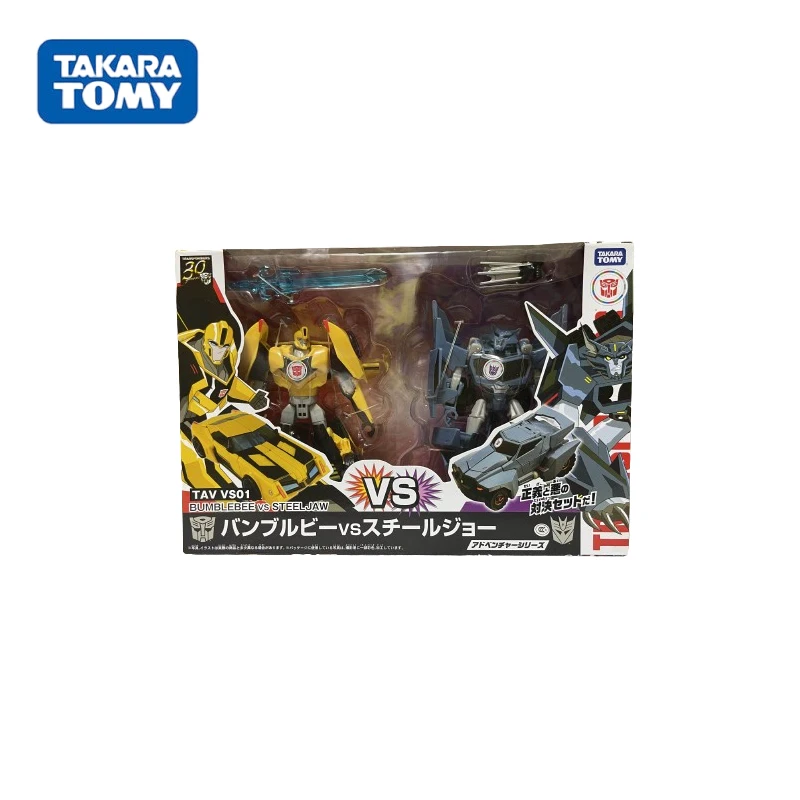 

In Stock Original TAKARA TOMY Transformers RID TAV VS01 Bumblebee Steeljaw PVC Anime Figure Action Figures Model Toys