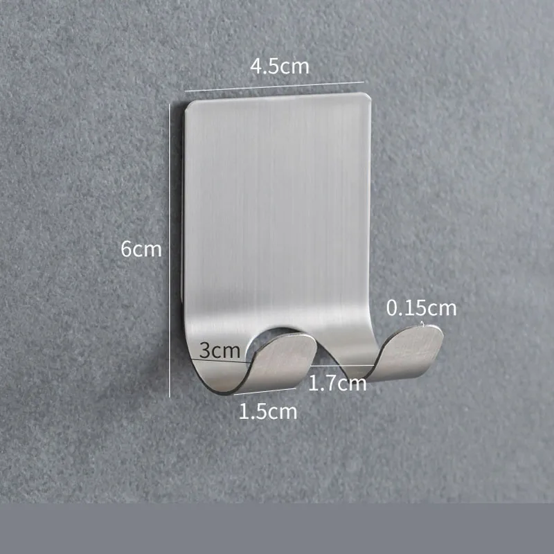 1/4X Bathroom Stainless Steel Razor Holder Storage Hook Wall Men Shaving Shaver Shelf Punch-Free Razor Rack Bathroom Accessories razor holder