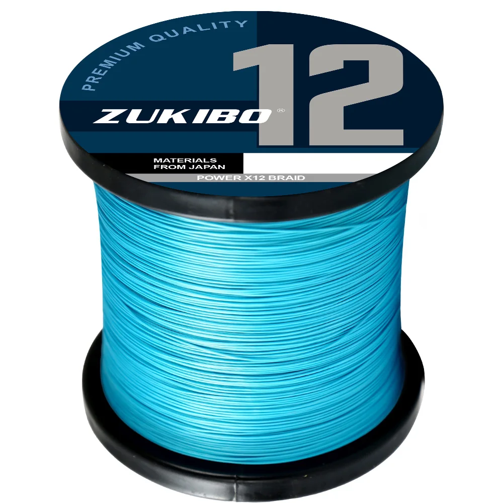 ZUKIBO 12 Strands Braided Fishing Line High Quantity Japan
