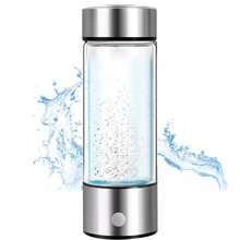 Hydrogen Generator Cup Water Filter USB Rechargeable 420ml Hydrogen-Rich Generator Water Cup Antioxidants ORP Hydrogen Bottle tanie tanio chcyus Wstępna filtracja w gospodarstwie domowym Oczyszczania wody CN (pochodzenie) Brak Można pić po użyciu Siatka ze stali nierdzewnej