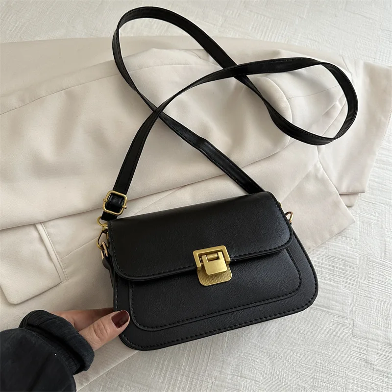 Elegant Crossbody Bag - Stylish PU Leather Small Square Shoulder Purse