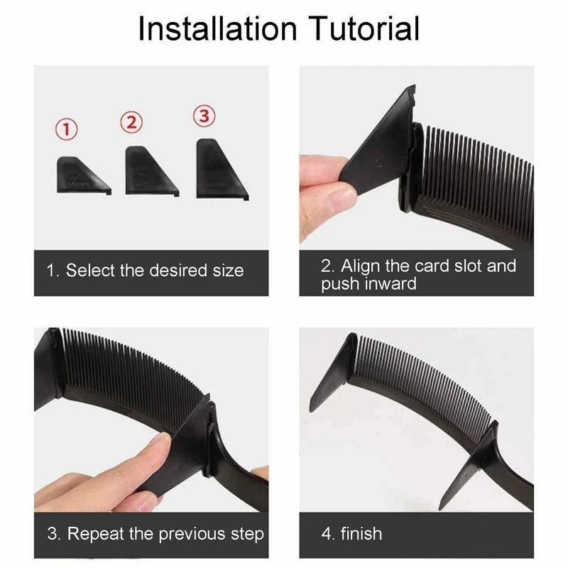 Barber Flat Top Haircut Comb Curved Hair Clipping Cutting Arced Comb Professional Hair Cutting Curved Positioning Comb 5