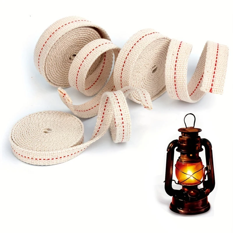 Handmade Braided Cotton Wick Kerosene Lamps Wick Replacement Oil Lamps Candle Burners Durable Emergency Lighting Fuel Accessory