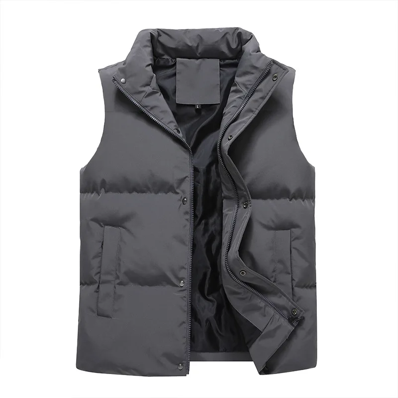 

Men's Vest down Cotton Korean Style Trendy Waistcoat Men's Loose Autumn and Winter Handsome Thick Outer Wear Couple Vest Cardiga