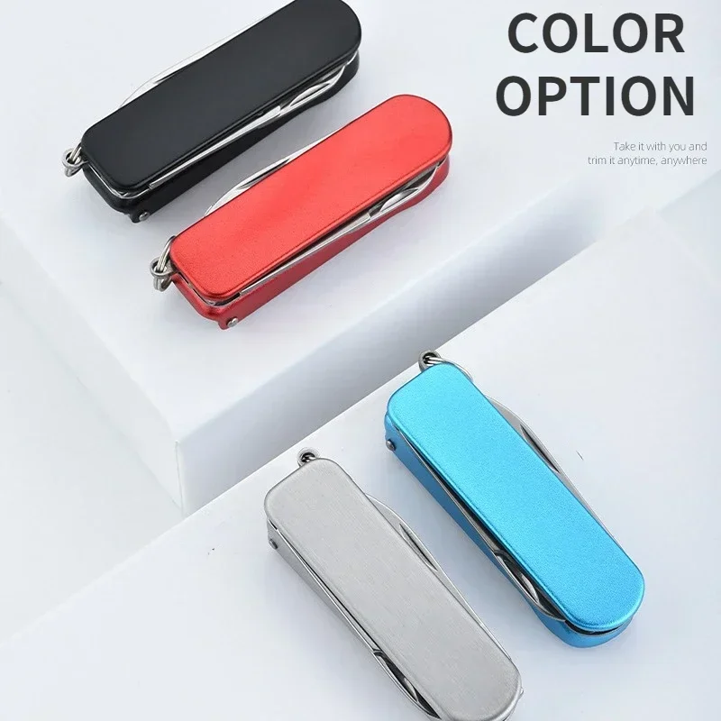Nail Clipper Nail Clippers Stainless Steel Multifunctional Folding Nail Clipper with Scissors Knife Nail File Screwdriver 5-in-1 Tool