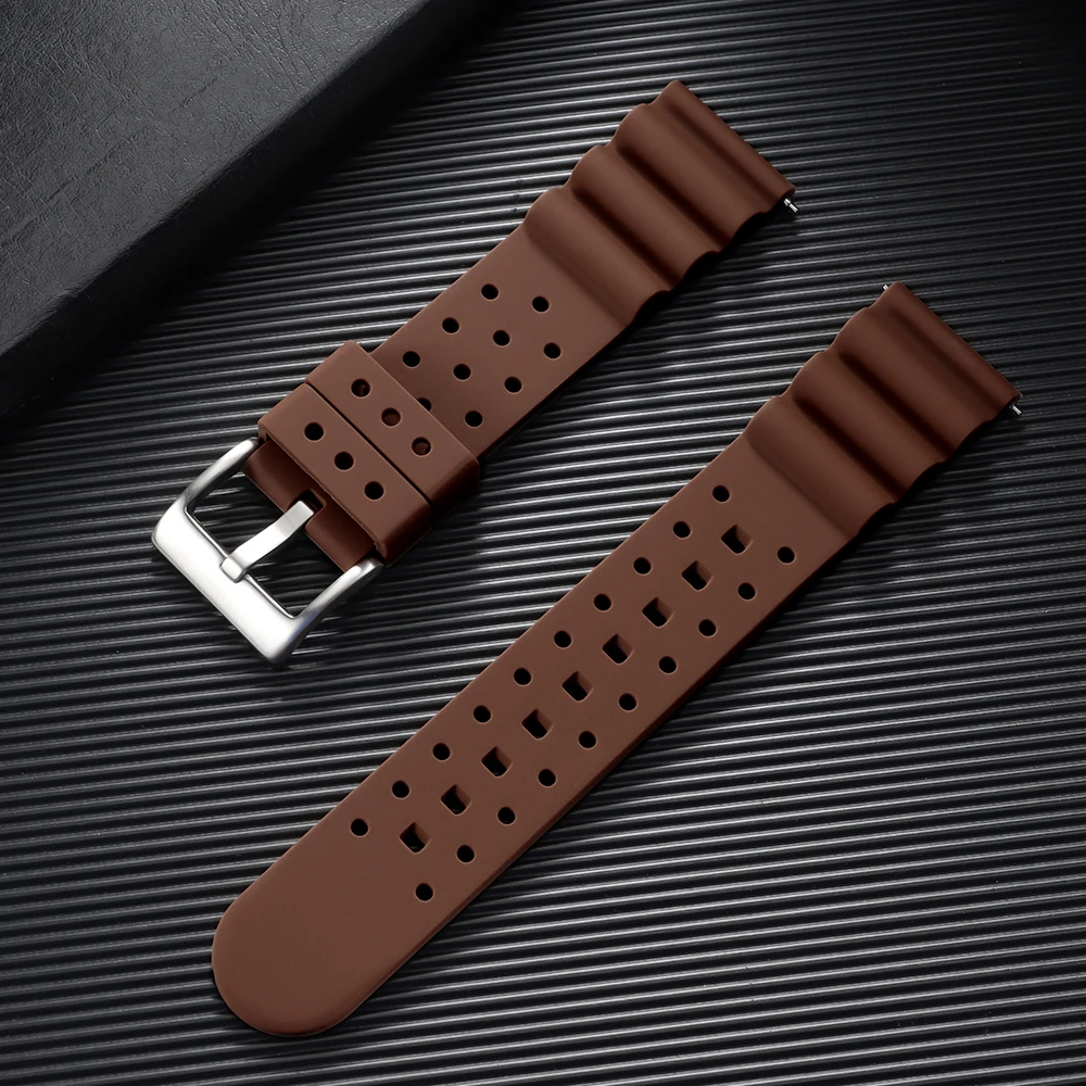 Premium High Tensile Silicone Sport Watch Band - Waterproof & Breathable Rubber Strap