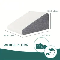 Oreiller compensé de lit pour dormir, dessus en mousse à mémoire de forme douce, cale d'oreiller triangulaire, positionneurs corporels pour l'élévation des jambes, soulagement du ronflement 2