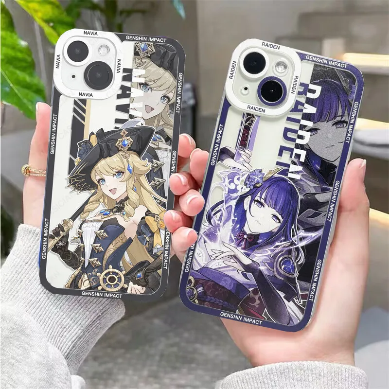 Genshin Impact Furina Shenhe Artistic Phone Case Cover