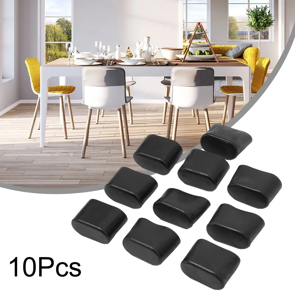 Oval Covers Chair Leg Cap 10Pcs Patio Rubber Floor Protectors For Outdoor Furniture Garden Office 2022 Durable