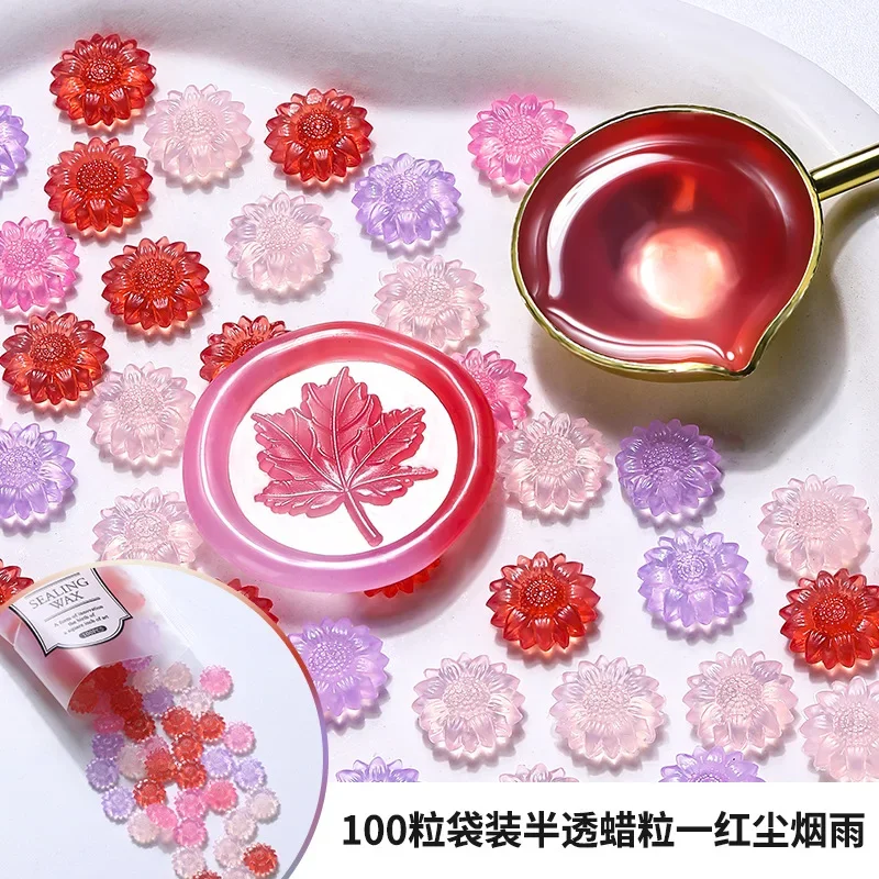 Semi Translucent Wax Beads Sticks for Wedding Seals Handicrafts
