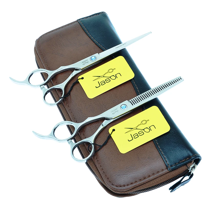 

Jason 5.5/6 inch Left Hand Barber Hair Scissors Professional Hairdressing Cutting Thinning Haircut Shears Salon Tools A0045D