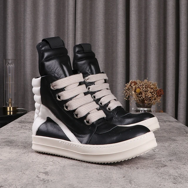 Rick Owens Shoes Jumbo Lace | Rick Owens Leather Sneakers | Rick