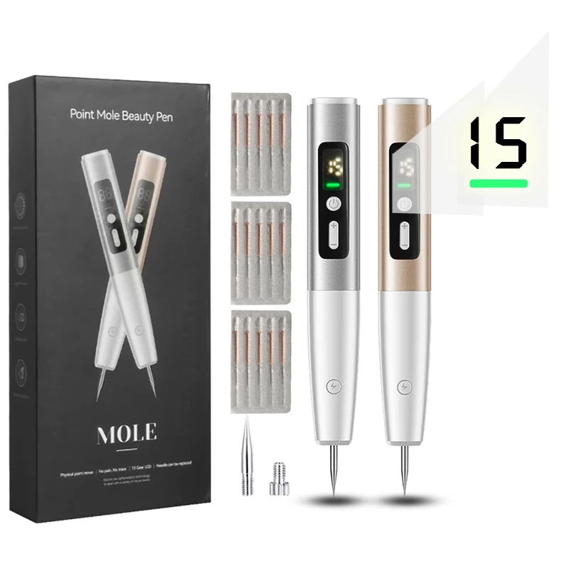 Plasma Pen Mole Blackhead Warts Dark Spot Black Acne Woman Dot Nevus Blemish Pimples Remover 15 Gears for Face Body Skin blackhead remover,skin tag removal tool,acne remover,facial pore cleanser,skin tag removal pen,laser skin treatment